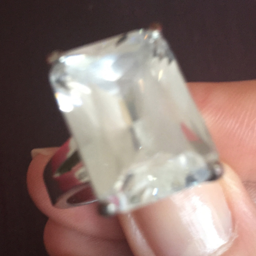 Swarovski Crystal Silver Statement Ring - image 3